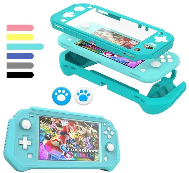 Main image of Switch Lite Case Protective Case for Nintendo Switch Lite, Compatible with Nintendo Lite Screen Protector Cover Hand Grip Cover with Detachable TPU+Built-in PC Screen, Blue