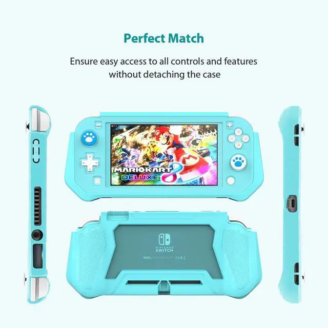 Alt view image 2 of 7 - Switch Lite Case Protective Case for Nintendo Switch Lite, Compatible with Nintendo Lite Screen Protector Cover Hand Grip Cover with Detachable TPU+Built-in PC Screen, Blue