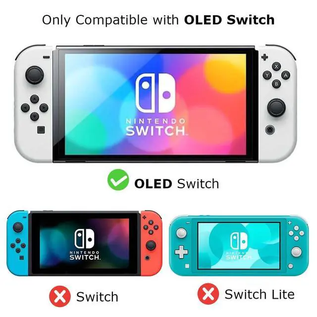 Alt view image 6 of 7 - Shell Case Compatible with Nintendo Switch OLED Black Moon Phase Protective Cover for Nintendo Switch Joycon Controller Soft TPU Grip Dokable Case Carrying Cover Switch Accessories