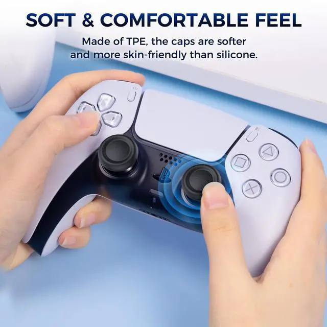 Alt view image 5 of 7 - Joystick Replacement Cap Thumb Grips for PS5/PS4 Controller, PS5/PS4 Controller Button Stick Covers, 3D Analog Cap Skin Replacement Part Repair Accessories, 6 PCS