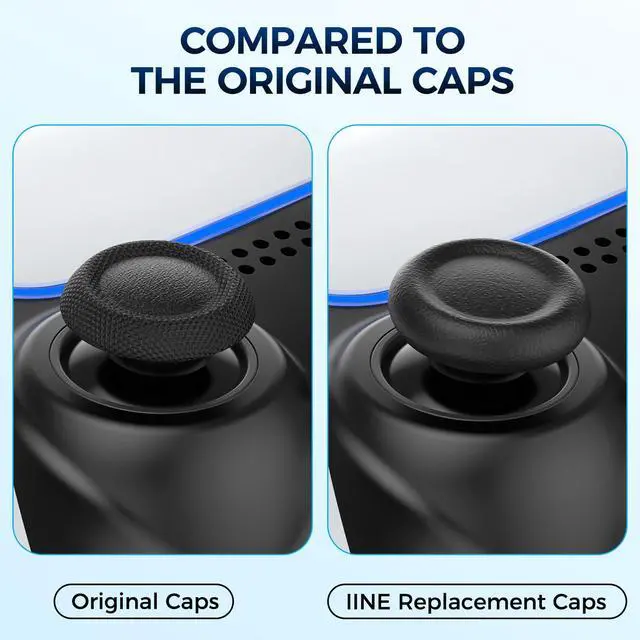 Alt view image 7 of 7 - Joystick Replacement Cap Thumb Grips for PS5/PS4 Controller, PS5/PS4 Controller Button Stick Covers, 3D Analog Cap Skin Replacement Part Repair Accessories, 6 PCS