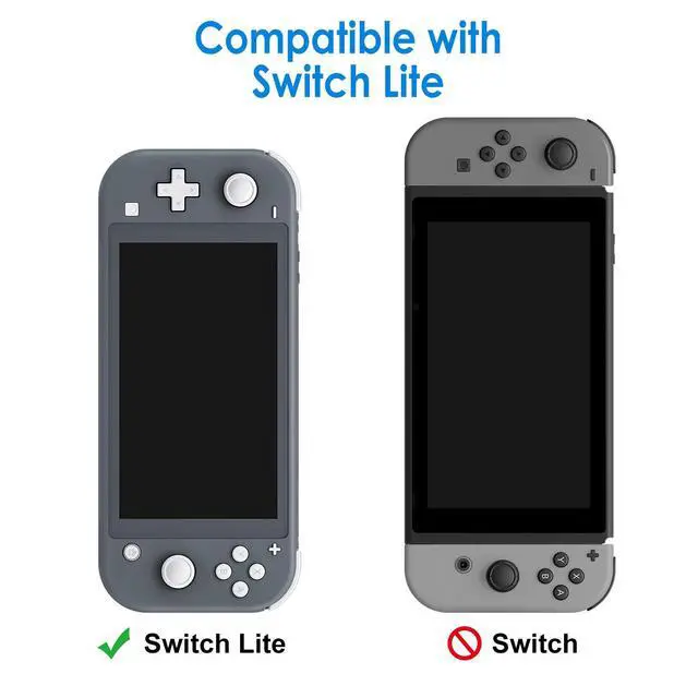 Alt view image 2 of 7 - Protective Case for Nintendo Switch Lite 2019, Grip Cover with Shock-Absorption and Anti-Scratch Design (HD Clear)