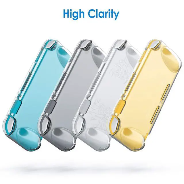Alt view image 3 of 7 - Protective Case for Nintendo Switch Lite 2019, Grip Cover with Shock-Absorption and Anti-Scratch Design (HD Clear)