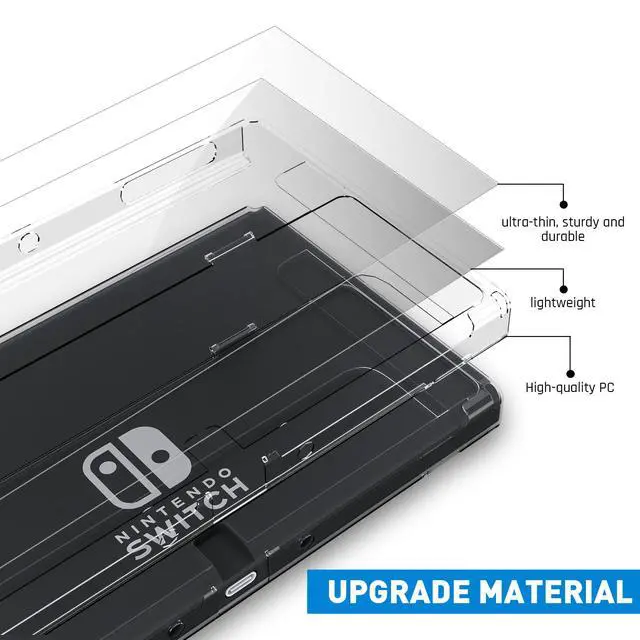 Alt view image 5 of 7 - Dockable Clear Case for Nintendo Switch OLED 2021,Protective Case Cover for Switch OLED and Joy Con Controller - Strong and Durable, Not Easy to Fall Off (Clear)