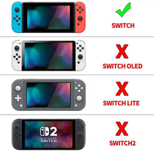 Alt view image 2 of 7 - PlayVital Back Cover for Nintendo Switch Console,Joycon Handheld Controller Separable Protector Hard Shell,Dockable Protective Case for Nintendo Switch - Matcha Green (NOT for Switch 2)