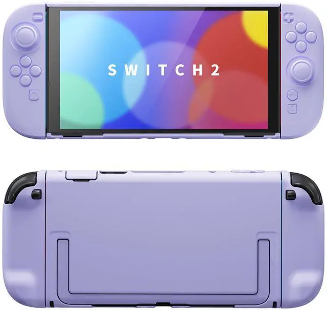 Main image of Protective Case for Nintendo Switch 2 - Cute Dockable Hard Case Shell for Switch 2 with Thumb Grip & Sticker & Button Caps, Anti-Scratch & Shockproof Cover Skin - Light Violet