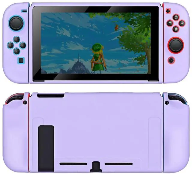 Main image of Protective Case for Nintendo Switch 2017, Soft Silicone Switch Case, Ergonomic Grip Cover Shock-Absorbent & Anti-Scratch Slim Shell Travel Protector Cases Accessories, Purple