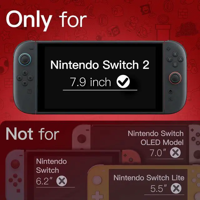 Alt view image 2 of 7 - Clear Dockable Case for Nintendo Switch 2 (2025) 7.9 Inch, Soft TPU Grip Cover for Joy-Con Detachable, Slim Carrying Protective PC Back Shell, Anti-Scratch