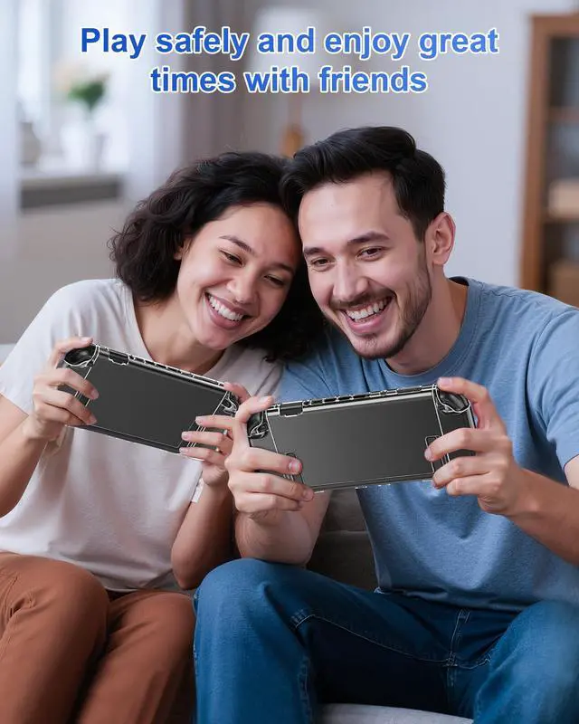Alt view image 6 of 6 - Protective Case for Nintendo Switch 2 2025, Switch 2 Case Slim Hard Shell Accessories, Scratch&Shock Protection Cover with Screen Protector, 8 Thumb Grip (Clear, Switch 2 7.9inch)