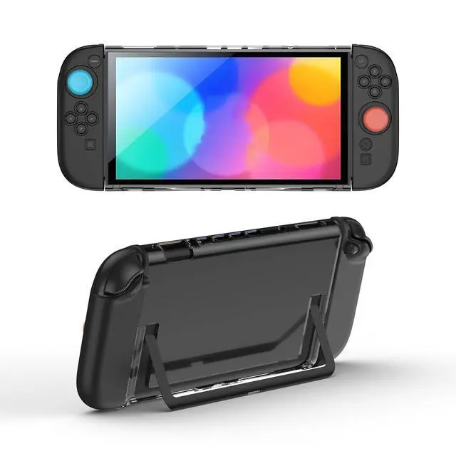 Alt view image 2 of 7 - Protective Case for Switch 2, Dockable Cover with Precision Cutouts, Stain & Scratch Resistance, Full Protection, PC Back + Silicone Joypad Cover Compatible with Switch 2 (Black)