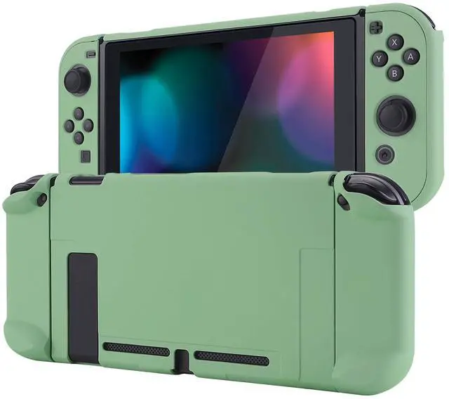 Main image of PlayVital Back Cover for Nintendo Switch Console,Joycon Handheld Controller Separable Protector Hard Shell,Dockable Protective Case for Nintendo Switch - Matcha Green (NOT for Switch 2)