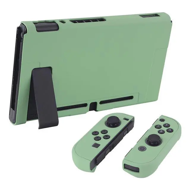 Alt view image 5 of 7 - PlayVital Back Cover for Nintendo Switch Console,Joycon Handheld Controller Separable Protector Hard Shell,Dockable Protective Case for Nintendo Switch - Matcha Green (NOT for Switch 2)