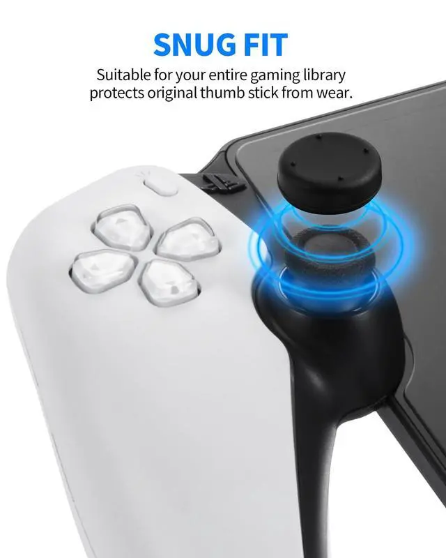 Alt view image 7 of 7 - Accessories Bundle for PS Portal Case Compatible with Playstation Portal, Slim Carrying Case for Ps5 Portal with Silicone Protective Cover, Tempered Glass Screen Protector, 4 Thumb Grips - Black