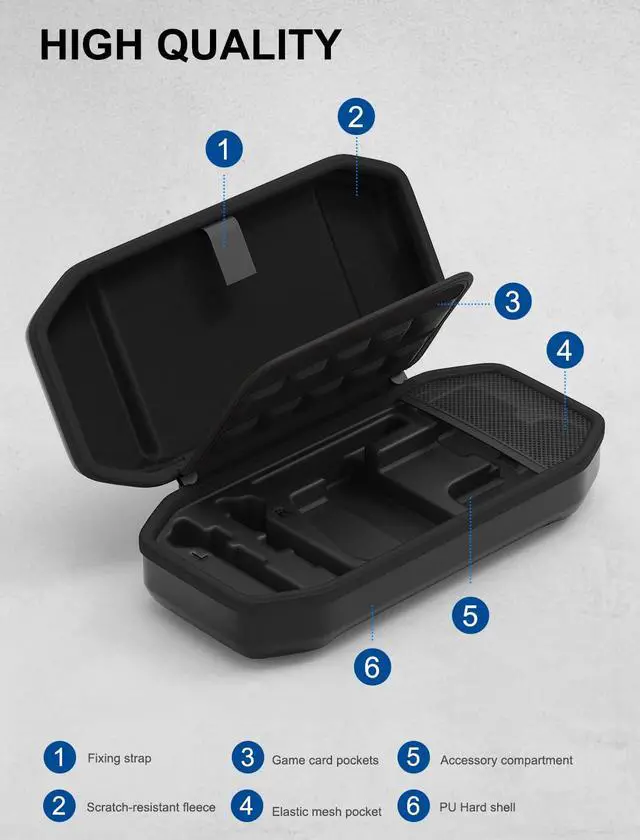 Alt view image 4 of 7 - Carrying Case for Nintendo Switch 2, Hard Shell Travel Case with Large Storage for Console & Accessories