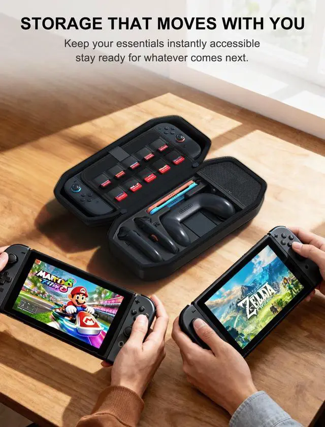 Alt view image 6 of 7 - Carrying Case for Nintendo Switch 2, Hard Shell Travel Case with Large Storage for Console & Accessories