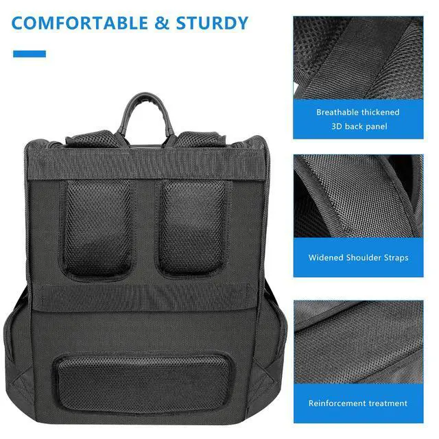 Alt view image 4 of 7 - Backpack for PS5 Pro & PSVR2, 2-IN-1 Large Travel Bag for Playstation VR2 & PS 5/PS5 Slim/PS 5 Pro, Protective Storage Carrying Case Compatible with Playstation 5 & PS VR2 Gaming Accessories
