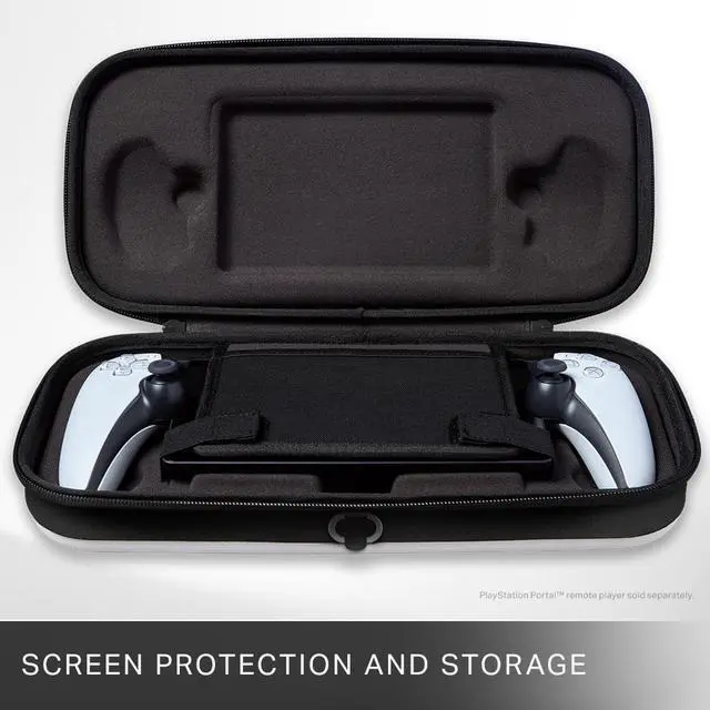 Alt view image 2 of 7 - Hard PVC Storage Shell Case with Charging Cable Pass-through - Odorless and More Durable Than EVA Storage Bag - Silicone Cover Skin and 2 Screen Protector Accessories Included for PS Portal Player