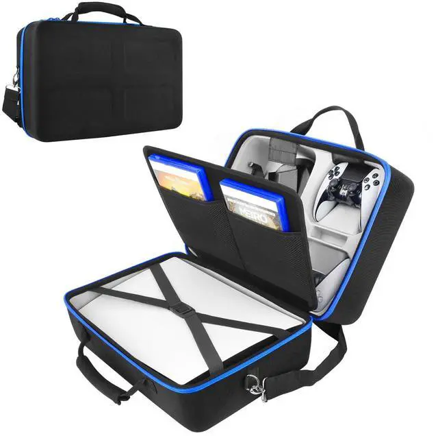 Main image of Hard Shell Carrying Case for Playstation 5 Console, Travel Case for PS5 Disc Digital Edition, Storage Bag for PS5 Controllers and Other Accessories