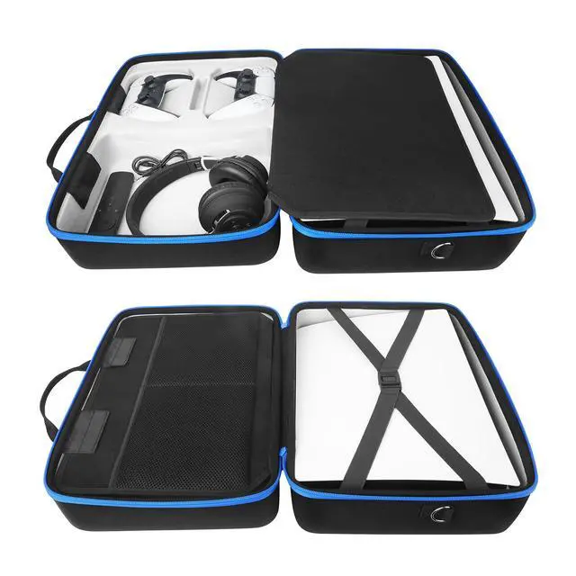 Alt view image 2 of 6 - Hard Shell Carrying Case for Playstation 5 Console, Travel Case for PS5 Disc Digital Edition, Storage Bag for PS5 Controllers and Other Accessories