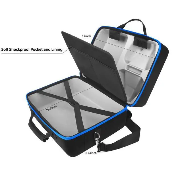 Alt view image 4 of 6 - Hard Shell Carrying Case for Playstation 5 Console, Travel Case for PS5 Disc Digital Edition, Storage Bag for PS5 Controllers and Other Accessories