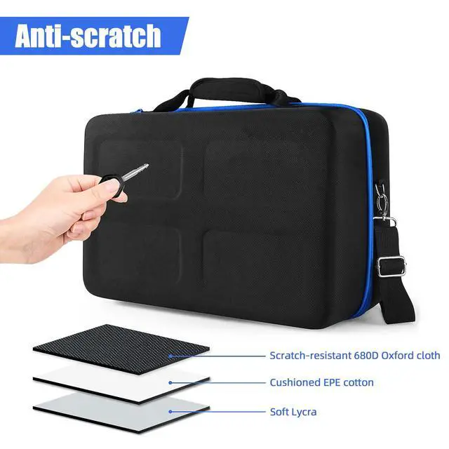 Alt view image 5 of 6 - Hard Shell Carrying Case for Playstation 5 Console, Travel Case for PS5 Disc Digital Edition, Storage Bag for PS5 Controllers and Other Accessories