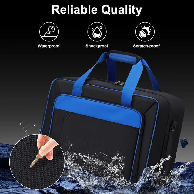 Alt view image 5 of 7 - Carrying Case Fit for PS5, Travel Thickened Protective Bag Compatible with Playstation 5 Console, Headset, PS5 Controller, Game Discs, and Gaming Accessories