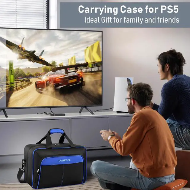 Alt view image 7 of 7 - Carrying Case for PS5, Travel Case for PS 5 Protective, Large Capacity Storage Bag Compatible with Playstation 5 Disk/ Digital Edition Console, Controllers, Game Cards, Accessories