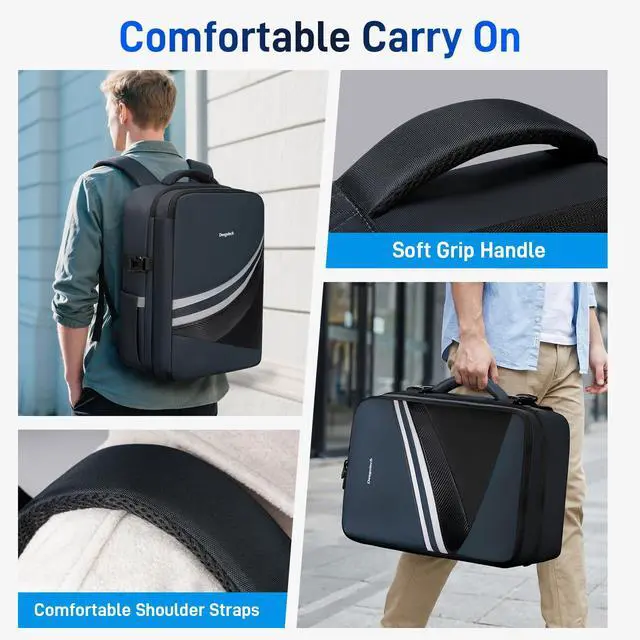 Alt view image 6 of 7 - Carrying Case Compatible with PS5/PS5 Pro, Protective Travel Bag Backpack Compatible with Playstation 5 Console, PS5 Controller, Disc, Gaming Accessories and 15.6" Portable Monitor