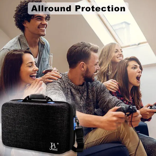 Alt view image 7 of 7 - Hard Shell Carrying Case for PS5, PS5 Pro, Travel Case for Ps 5 Console Controller, Shockproof Protective Storage Bag for Playstation 5 Disk Digital Edition, Headset, Base, Accessories(Black)