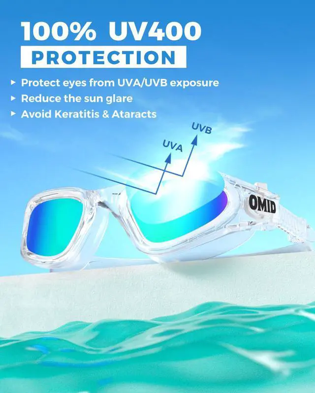 Alt view image 3 of 6 - Swim Goggles, P2 Polarized Swimming Goggles for Men Anti-fog Goggles Swimming for Adult Women