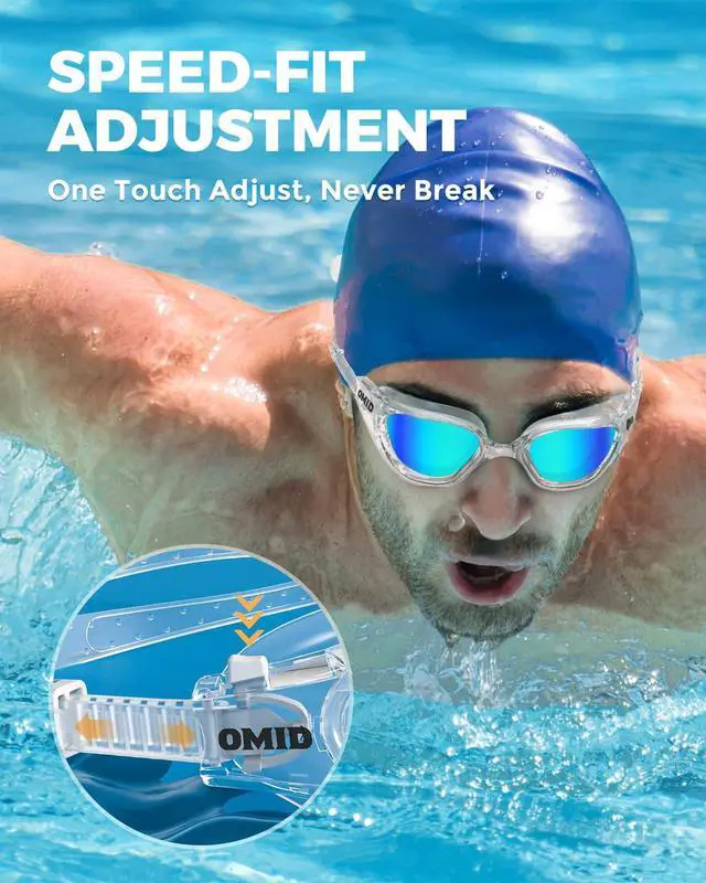 Alt view image 6 of 6 - Swim Goggles, P2 Polarized Swimming Goggles for Men Anti-fog Goggles Swimming for Adult Women