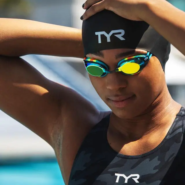 Alt view image 2 of 5 - Blackhawk Racing Swim Goggles - Adult Swimming Goggles for Men and Women - Anti-Fog, UVA/UVB Protection, Watertight - Available Mirrored or Non-Mirrored