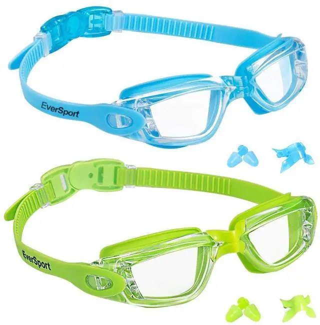 Main image of Kids Swim Goggles, Pack of 2 Swimming Goggles for Children Teens, Anti-Fog Anti-UV Youth Swim Glasses Leak Proof for Age4-16