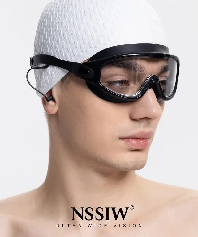 Alt view image 2 of 7 - Swim Goggles, Anti-Fog UV 180°Clear View Swimming Goggles, 3 Pack Goggles Swimming Adult Men Women Youth