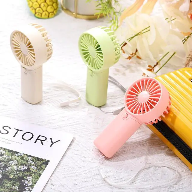 Alt view image 4 of 6 - 30 Pcs Mini Portable Fan Handheld Battery Operated Portable Small Personal Fans for Summer Travel Beach Indoor Outdoor Cooling Gift (Green,Pink,White)