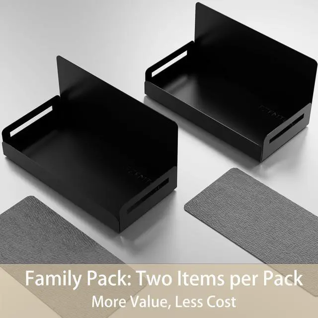 Alt view image 5 of 7 - 2-Pack Magnetic Spice Rack for Refrigerator - Heavy-Duty 20LB Capacity - Strong Magnetic Shelves for Classroom Whiteboards and Garage Tools, Kitchen Organizer for Utensils, Black
