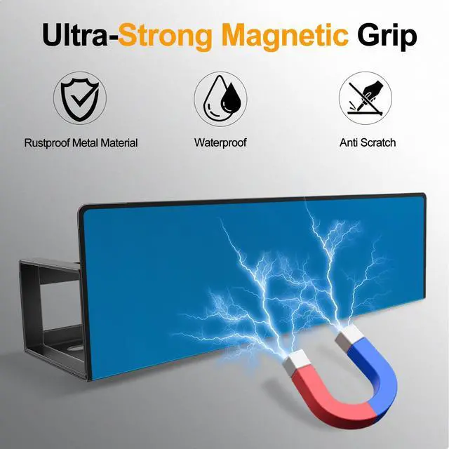 Alt view image 2 of 7 - Magnetic Spice Rack for Refrigerator, 2 Pack Metal Magnetic Shelf Organizer for Fridge Side, Strong Spice Storage Rack for Kitchen, Black