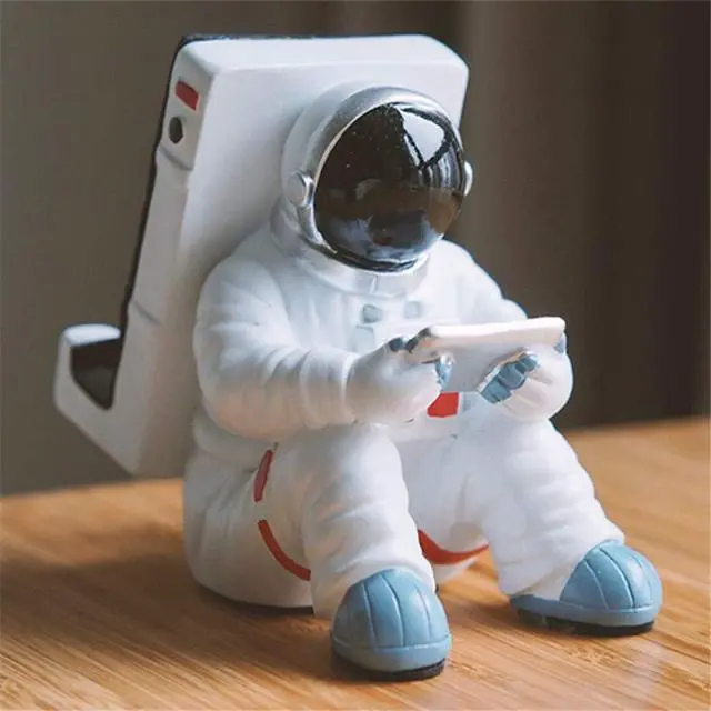 Alt view image 7 of 7 - Phone Holder for Desk, Creative Astronaut Cell Phone Stand Tablets Phone Holder Phone Supporter for iPhone, Ipad, Samsung Phone