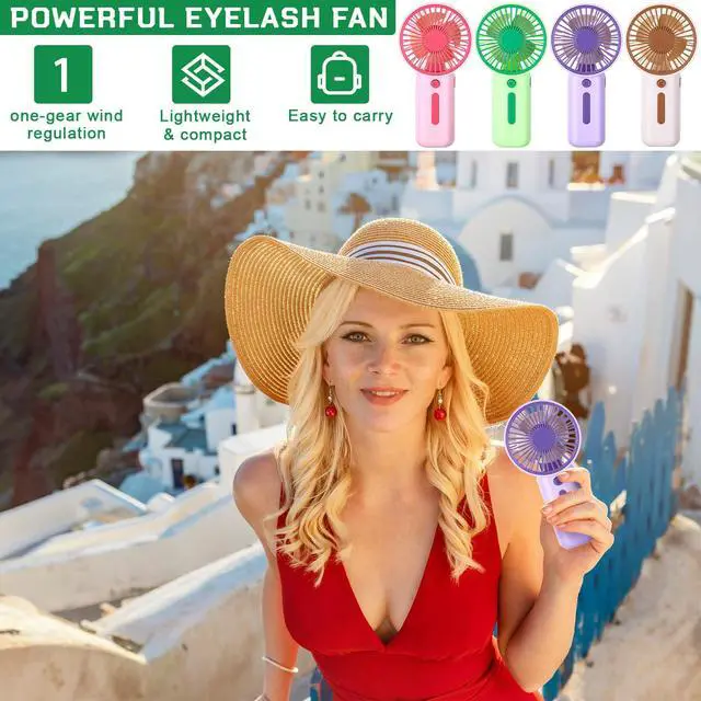 Alt view image 3 of 7 - Mini Portable Fans Bulk Mini Handheld Fans Small Portable Desk Fan Battery Operated Powerful Fan for Travel Beach Camping(24 Pcs)