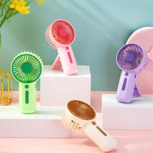 Alt view image 4 of 7 - Mini Portable Fans Bulk Mini Handheld Fans Small Portable Desk Fan Battery Operated Powerful Fan for Travel Beach Camping(24 Pcs)