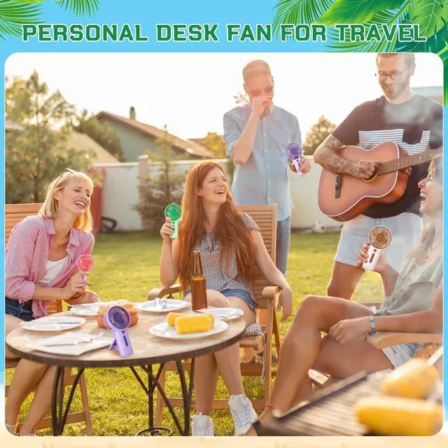 Alt view image 5 of 7 - Mini Portable Fans Bulk Mini Handheld Fans Small Portable Desk Fan Battery Operated Powerful Fan for Travel Beach Camping(24 Pcs)