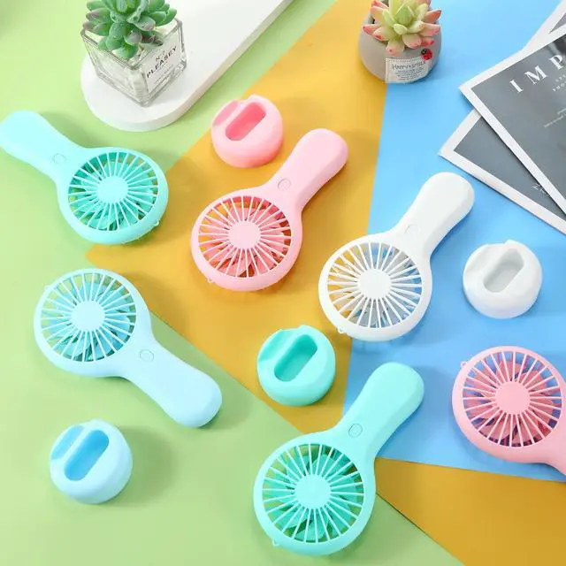 Alt view image 4 of 6 - 36 Pack Mini Powerful Handheld Fan Bulk 3 Speed USB Rechargeable Small Desk Fan Summer Gift for Wedding Beach Outdoor Women Eyelash (Stylish 4 Colors)