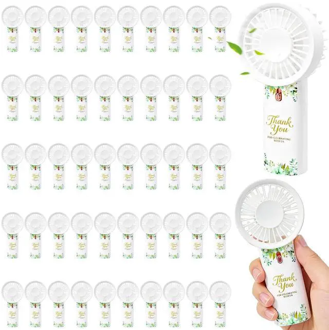 Main image of Electric Wedding Fans Mini Portable Fan 50 Pcs Small Handheld Fan Battery Operated Hand Fans Bulk Lightweight Personal Fan for Wedding Guests Bridal Party Favor Bridesmaid Gifts ( Battery Not Include)