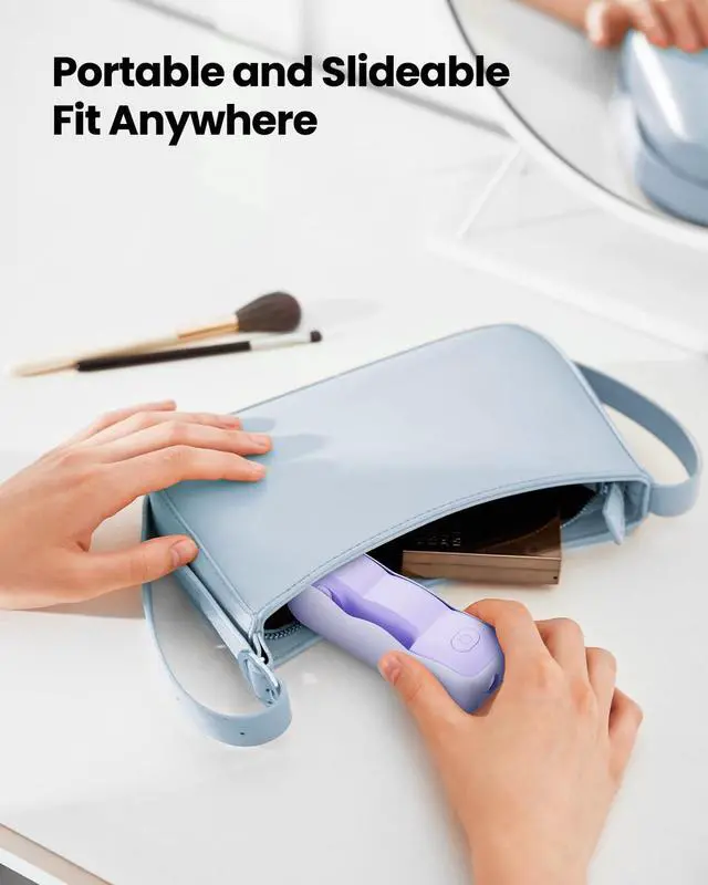 Alt view image 3 of 6 - Portable Handheld Fan, 3 Speed USB Rechargeable Small Hand Cute Clouds Mini Slide Fans, Lash Makeup Pocket Personal Beach/Travel Essentials Summer Cooling Gifts for Women Girls