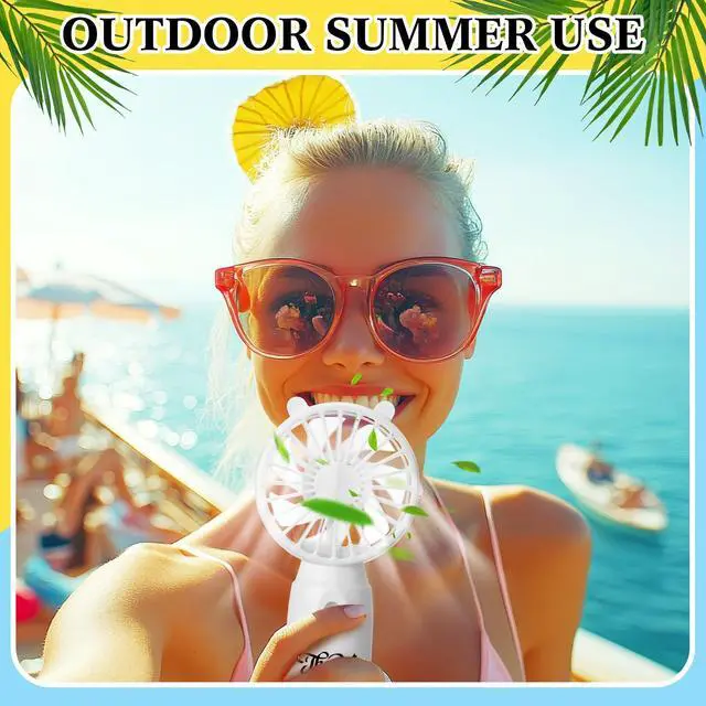 Alt view image 7 of 7 - 36 Pcs Mini Portable Handheld Fan, Battery Operated Fan with Lanyard, Employee Appreciation Gift Wedding Thank You Gift for Guests Bridal Shower Favor, Batteries Not Included(White)