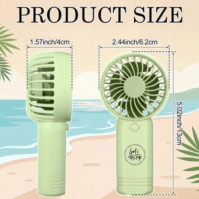 Alt view image 2 of 6 - 6 Pcs Girls Trip Gifts Favors Portable Mini Handheld Fan AAA Battery Powerful Girls Trip Small Fan with Lanyard for Summer Women Friendship Travel Girl Weekend Bridal Shower Party Favor