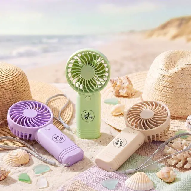 Alt view image 5 of 6 - 6 Pcs Girls Trip Gifts Favors Portable Mini Handheld Fan AAA Battery Powerful Girls Trip Small Fan with Lanyard for Summer Women Friendship Travel Girl Weekend Bridal Shower Party Favor