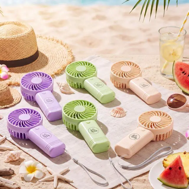 Alt view image 4 of 6 - 6 Pcs Girls Trip Gifts Favors Portable Mini Handheld Fan AAA Battery Powerful Girls Trip Small Fan with Lanyard for Summer Women Friendship Travel Girl Weekend Bridal Shower Party Favor