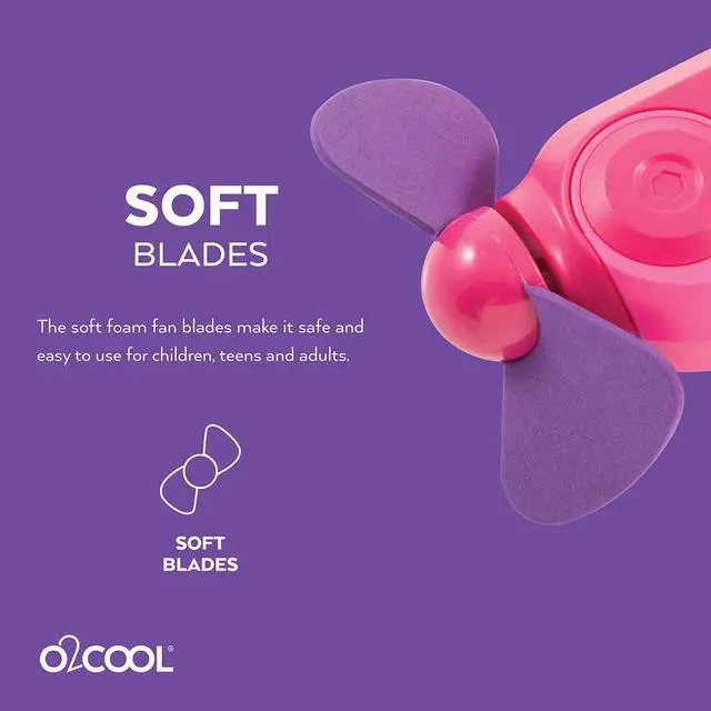 Alt view image 5 of 7 - Personal Mini Misting Fan - Portable Battery Operated Handheld Cooling Accessory with Fine Mist Spray for Outdoor, Beach, Camping - Convenient Carabiner Clip for Easy Travel - Pink 2 Pack