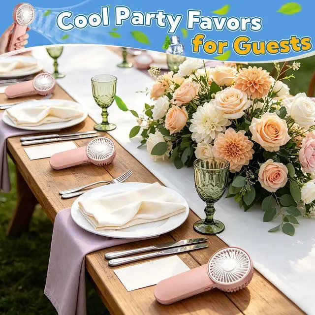 Alt view image 6 of 7 - 24 Pcs Mini Portable Fan Handheld Fan Bulk 1 Speed Electric Cute Battery Powered for Lash Makeup Women Men Travel Beach Camping Indoor Outdoor SummerPink